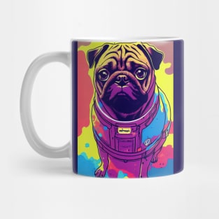 Astronaut pug portrait Mug